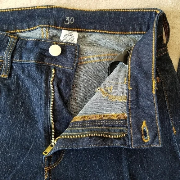 H&M &DENIM Skinny Regular Ankle Dark Blue Denim Size 8 - Picture 7 of 9